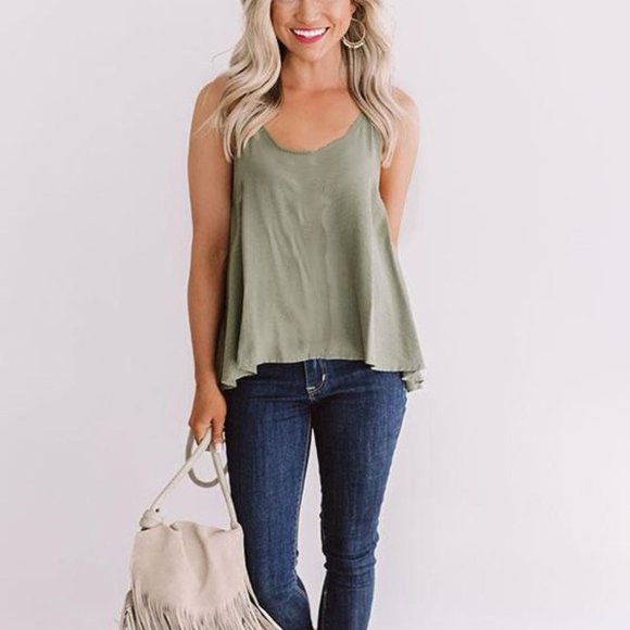 Flowy Drape Front Top - Picture 2 of 7